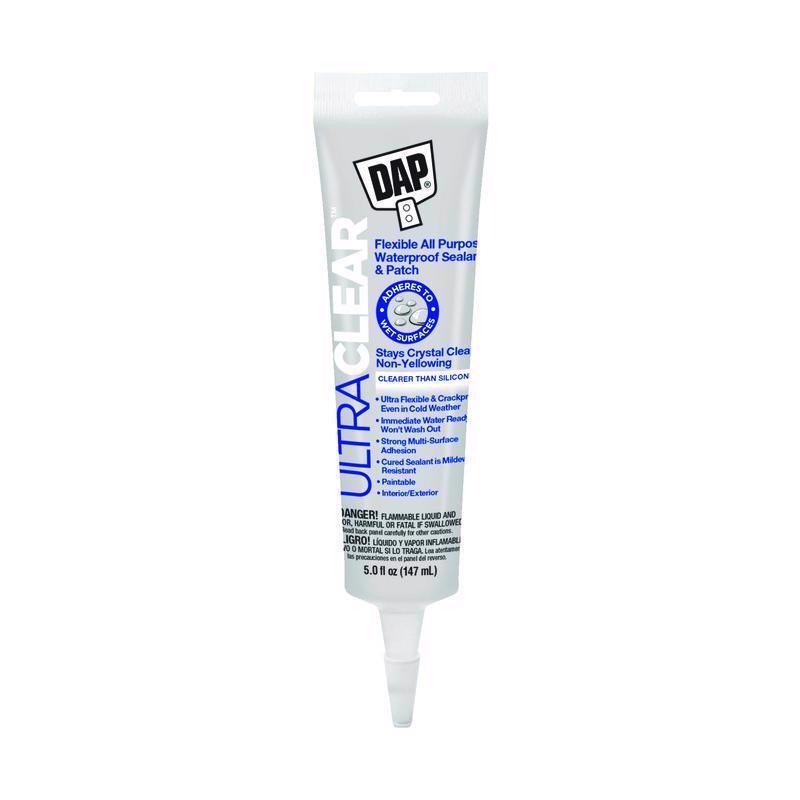 DAP Crystal Clear Synthetic Rubber All Purpose Waterproof Sealant 5 oz