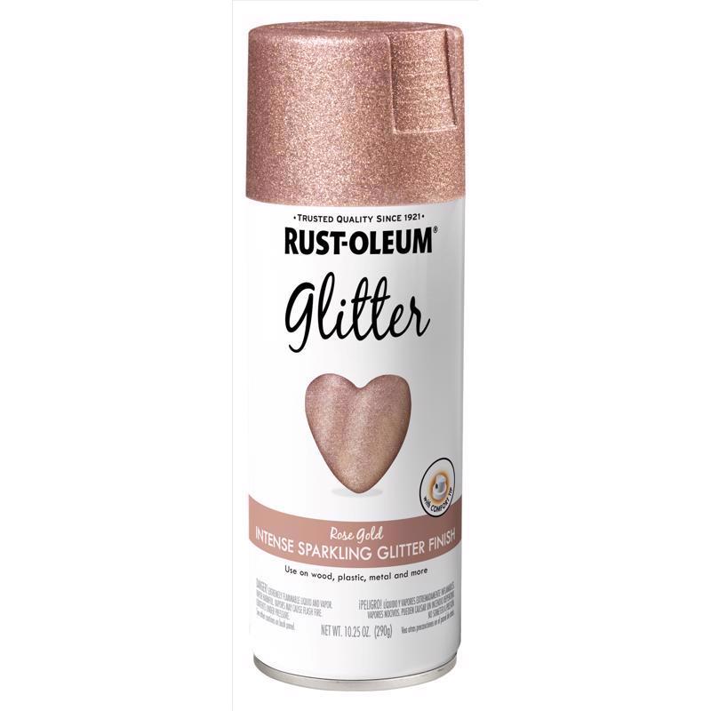 Specialty Glitter Spray Paint, Rose Gold, 10.25-oz.