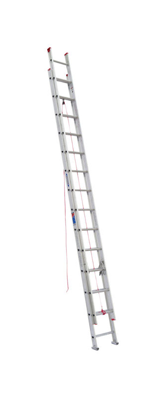 Werner 24 ft. H Aluminum Telescoping Extension Ladder Type III 200 lb. capacity