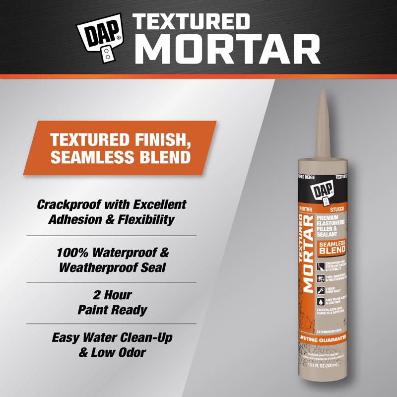 Textured Mortar 10.1 Oz. Beige Premium Elastomeric Filler & Sealant For Concrete Repair