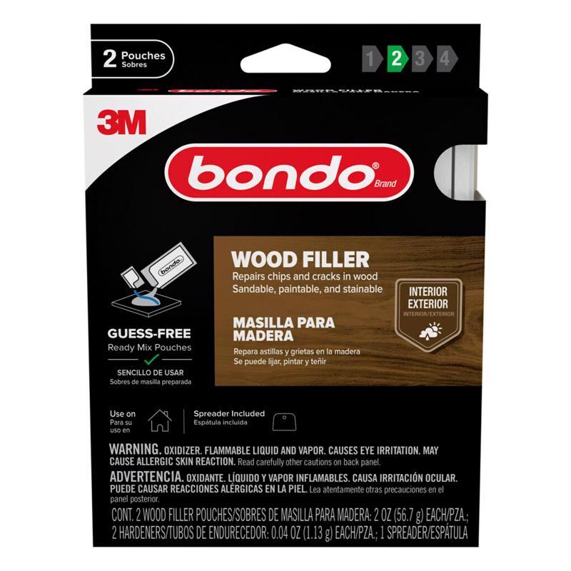 Wood Filler Ready Mix Pouches 2 Ounce Each 2 Pack