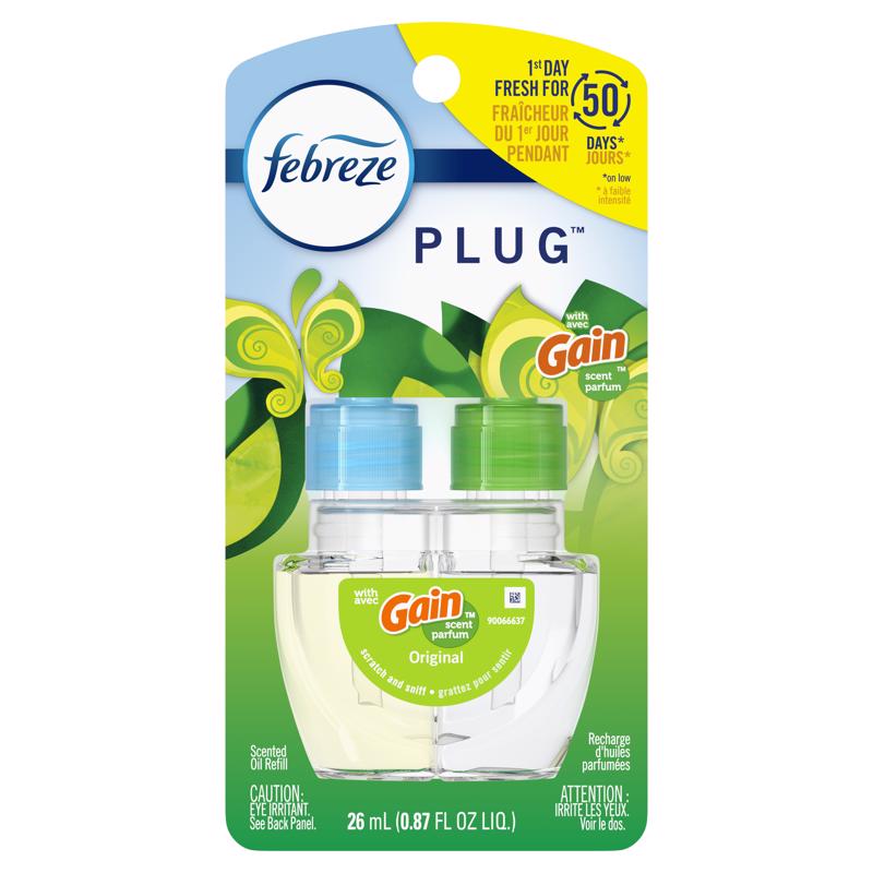 Dual Scent Plug In Refill, Gain Scent, 0.879 Ounce - Compatible With All Plugs