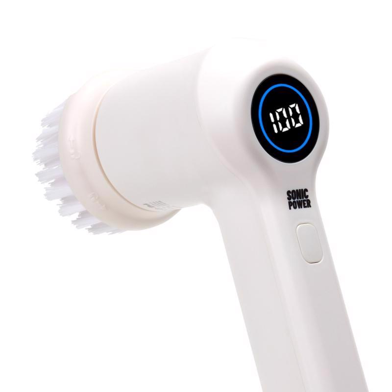Sonic Power 2.5 in. W Medium Bristle 7 in. Plastic Handle Tub & Tile Scrubber