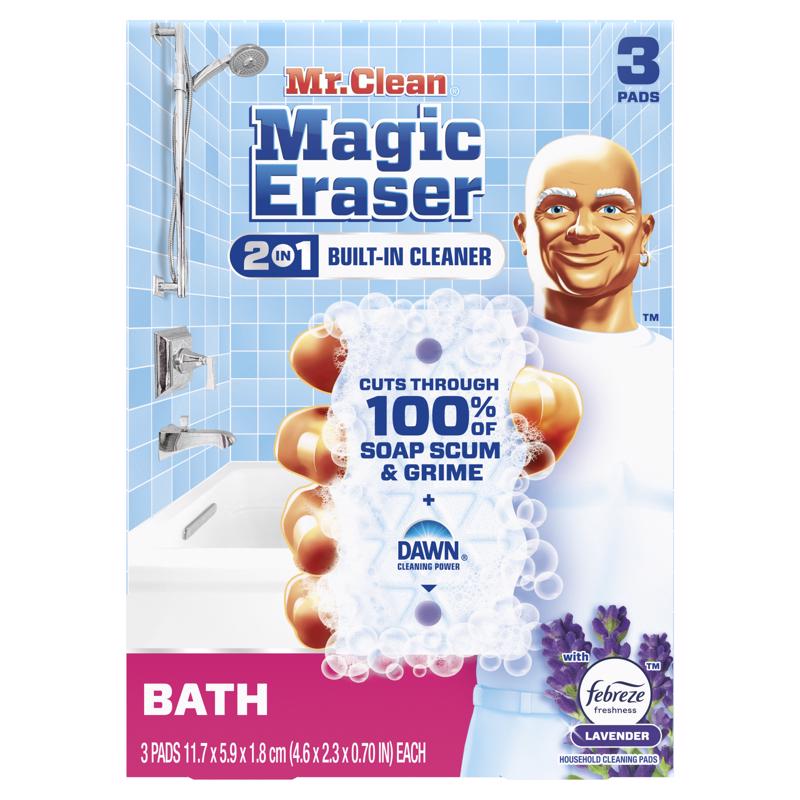 Mr Clean Non-Scratch Magic Eraser For Bath and Shower 3 pk
