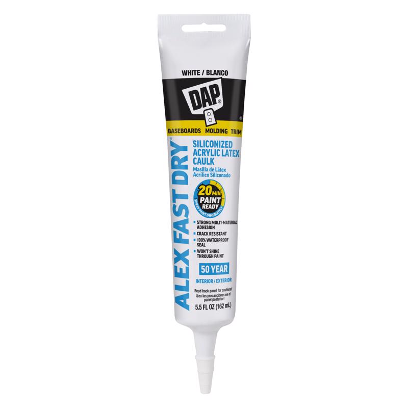 5.5 oz White Fast‑Dry Construction Caulk – Premium Sealant