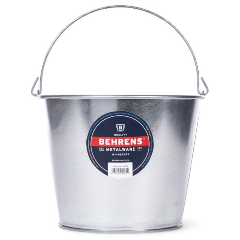 Behrens 5 qt Galvanized Pail Silver