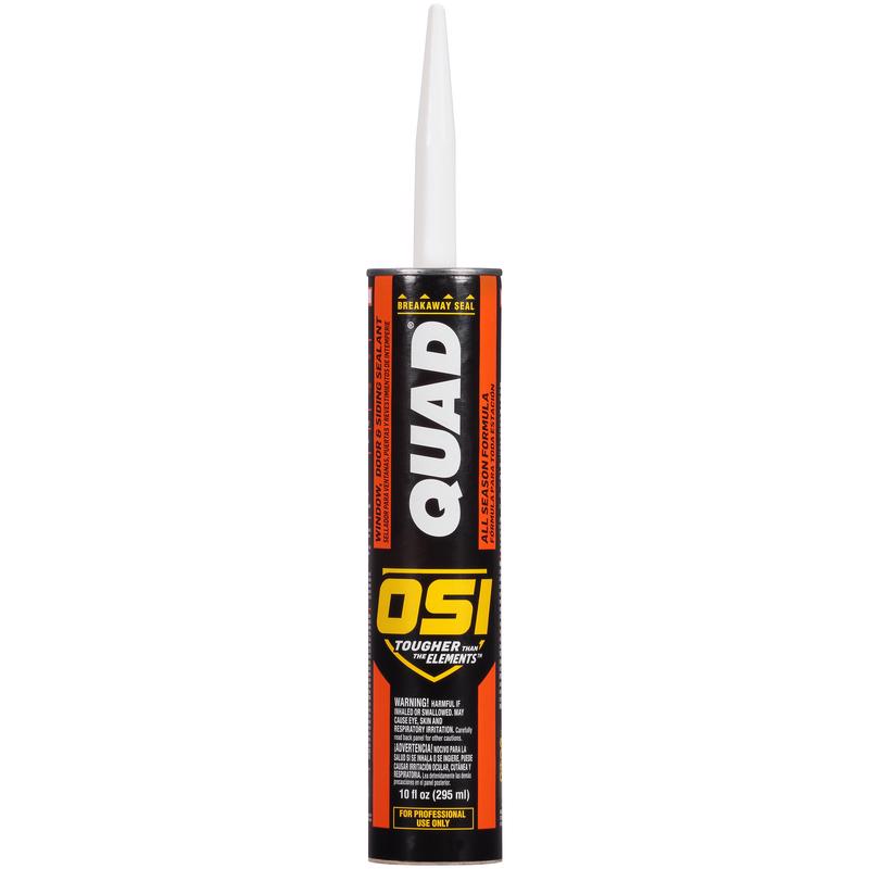 OSI Quad White Elastomeric Polymers Door/Siding/ Window Sealant 10 oz