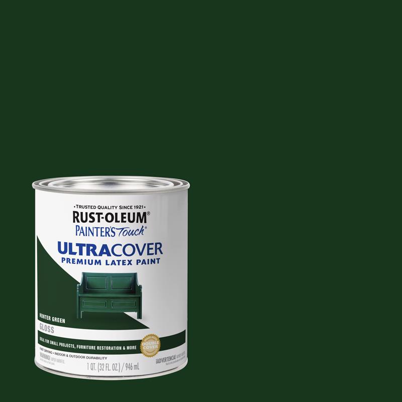 Rust-Oleum Painter's Touch Gloss Hunter Green Ultra Cover Paint Exterior and Interior 1 qt
