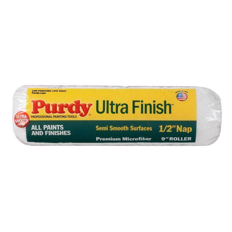 Purdy Ultra Finish Microfiber 9 in. W X 1 2 in. Regular Paint Roller Cover 1 pk PETER S HARDWARE CENTER
