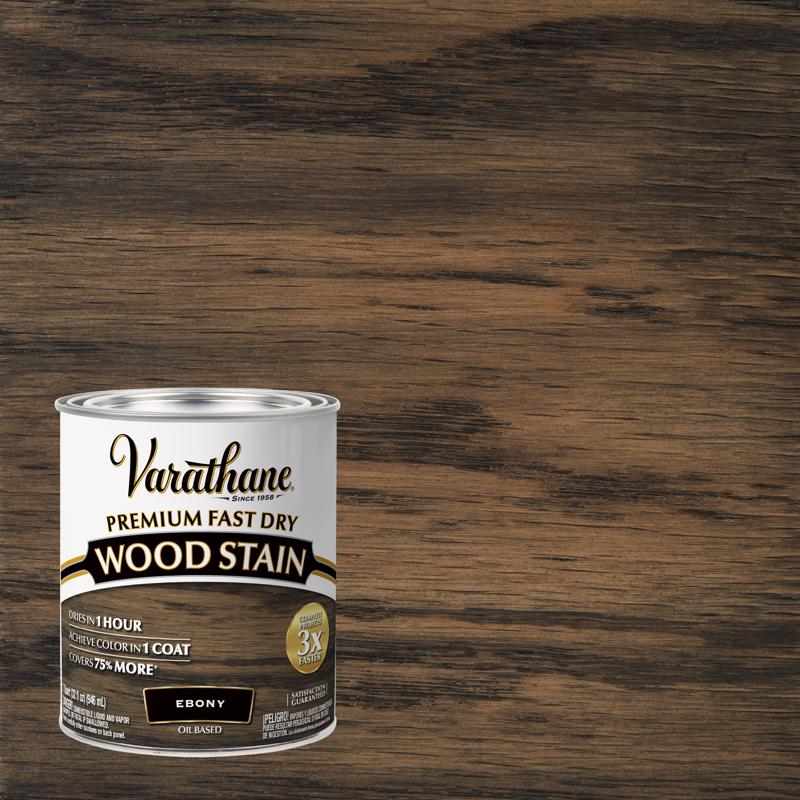 Varathane Premium Semi-Transparent Ebony Oil-Based Urethane Modified Alkyd Fast Dry Wood Stain 1 qt