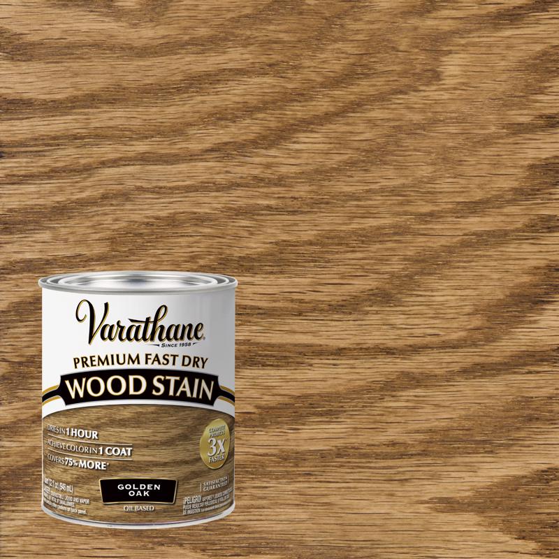 Varathane Semi-Transparent Golden Oak Oil-Based Urethane Modified Alkyd Fast Dry Wood Stain 1 qt