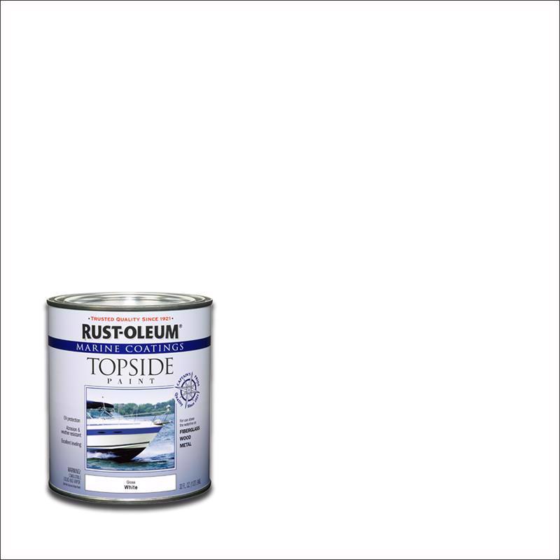 Rust-Oleum Marine Coatings Outdoor Gloss White Marine Topside Paint 1 qt