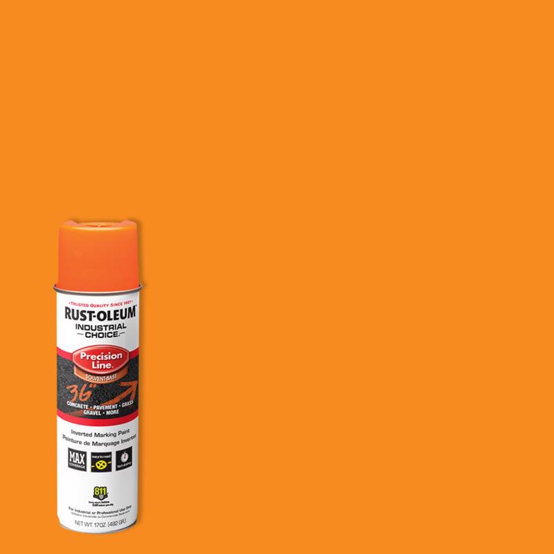 Rust-Oleum Industrial Choice Fluorescent Orange Inverted Marking Paint 17 oz