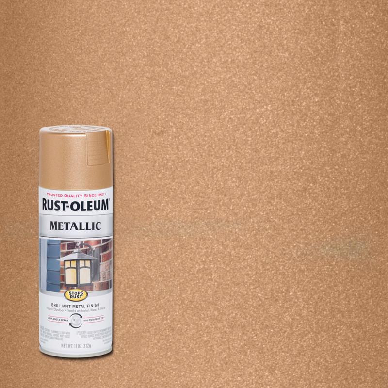 Rust-Oleum Stops Rust Metallic Rose Gold Spray Paint 11 oz