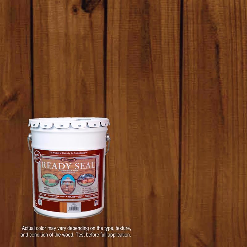 Ready Seal Goof Proof Pecan Oil-Based Semi-Transparent Flat Wood Stain & Sealer – 5 gal