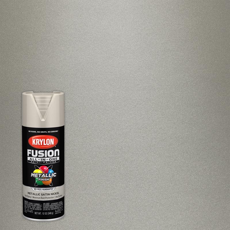 Krylon Fusion All-In-One Metallic Silver Paint+Primer Spray Paint 12 oz