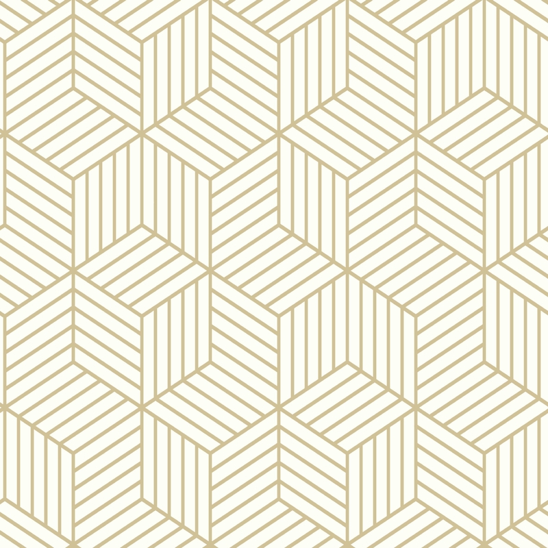RoomMates 16.5 in. L Striped Hexagon Peel and Stick Wallpaper