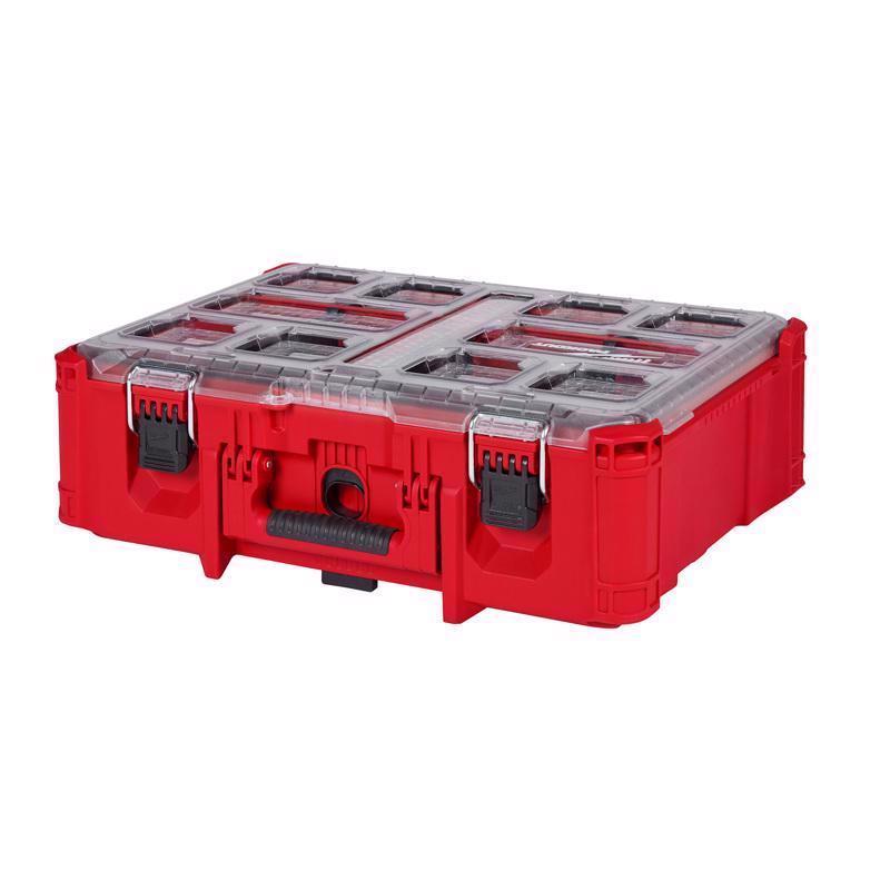 Milwaukee PACKOUT 20 in. 6 Compartments Deep Deep Organizer Black/Red