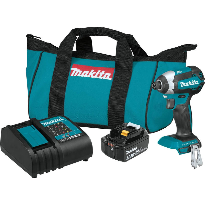 Makita 18V LXT 1 4 in. Cordless Brushless Impact Driver Kit Battery Charger PETER S HARDWARE CENTER