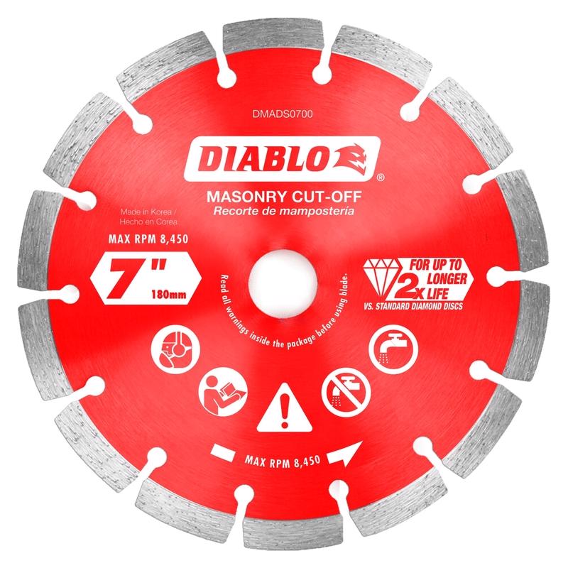 Diablo 7 in. D X 7/8 in. Diamond Masonry Cut-Off Disc 1 pk