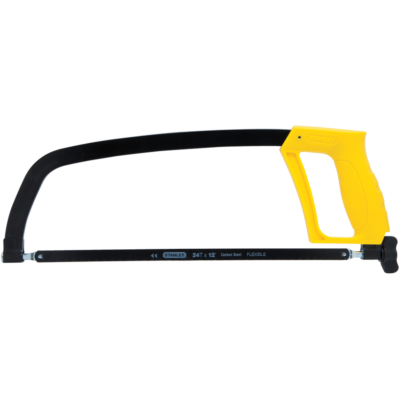 STANLEY 12 in. High Carbon Steel Adjustable Hacksaw Black/Yellow 1 pc