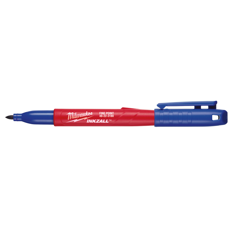 Milwaukee Inkzall Blue Fine Tip Permanent Marker 1 pk