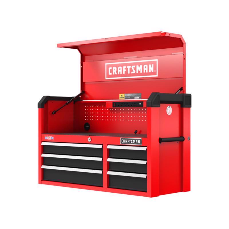 TOOL CHEST STL RD/BLK 6D