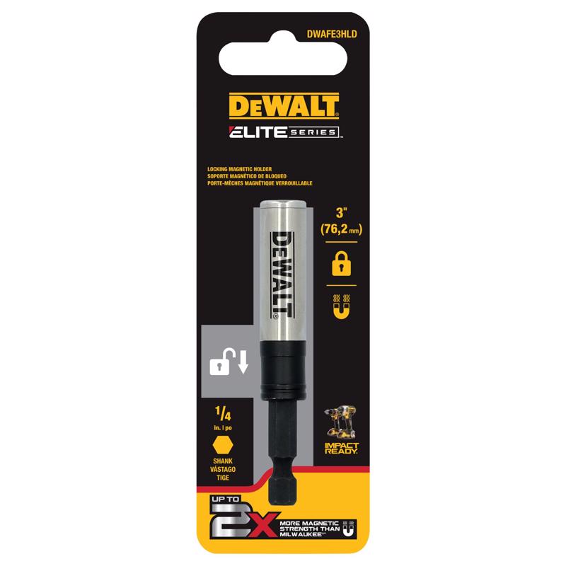 DeWalt ELITE SERIES Hex 1/4 in. X 3 in. L Magnetic Bit Holder 1 pc