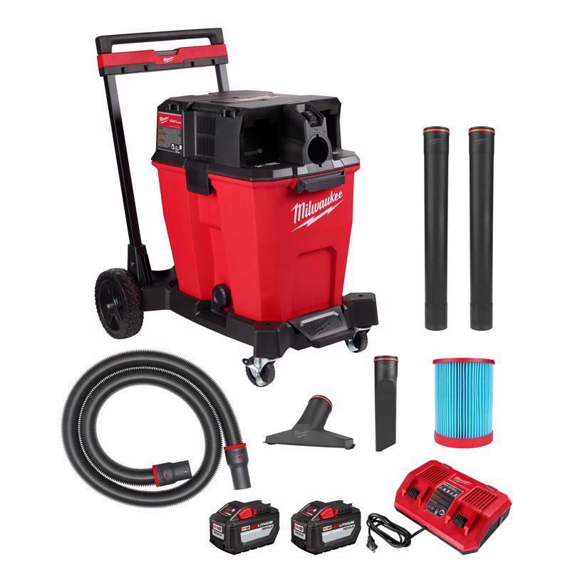 Milwaukee M18 FUEL 0930 22HD 12 gal Cordless Wet Dry Vacuum Kit Battery Charger 36 V 4.25 HP Riley Building Supplies Fulton