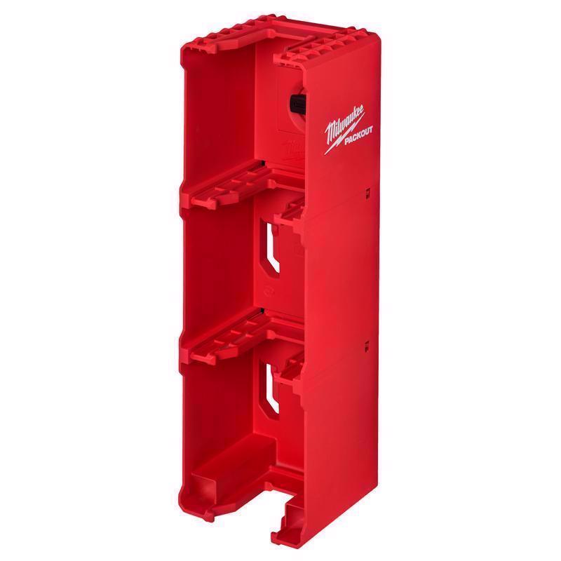 Milwaukee Packout Garage Organizer Battery Rack Black/Red