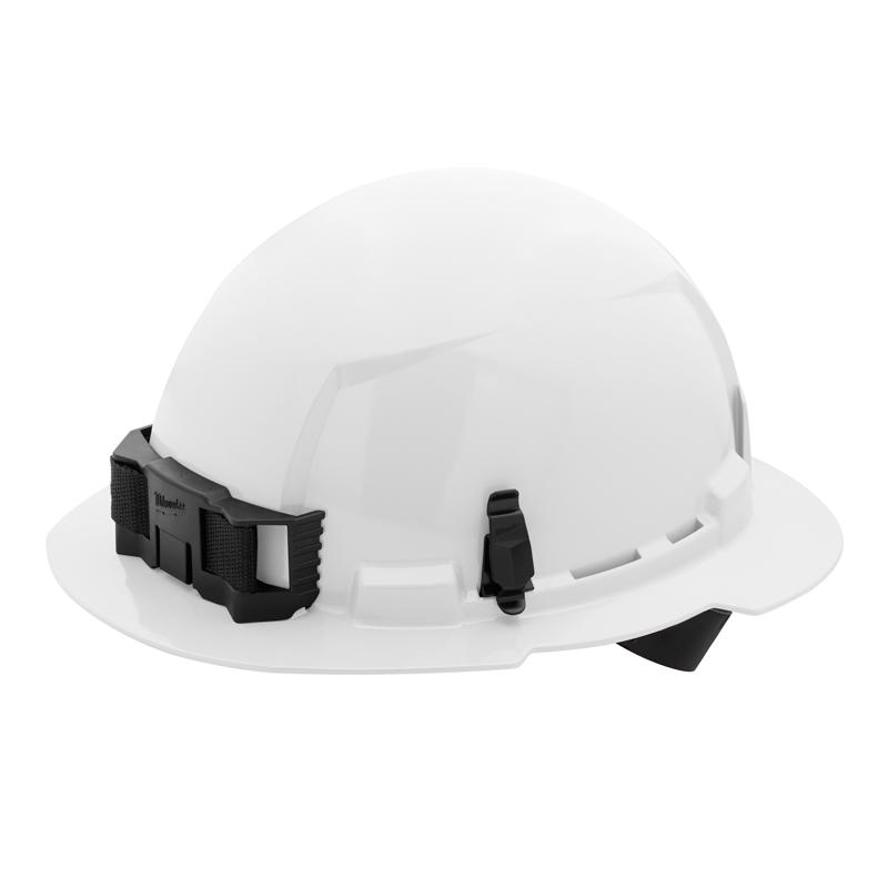 Milwaukee Bolt 4-Point Ratchet Type 1 Class E Non-Vented Full Brim Hard Hat White
