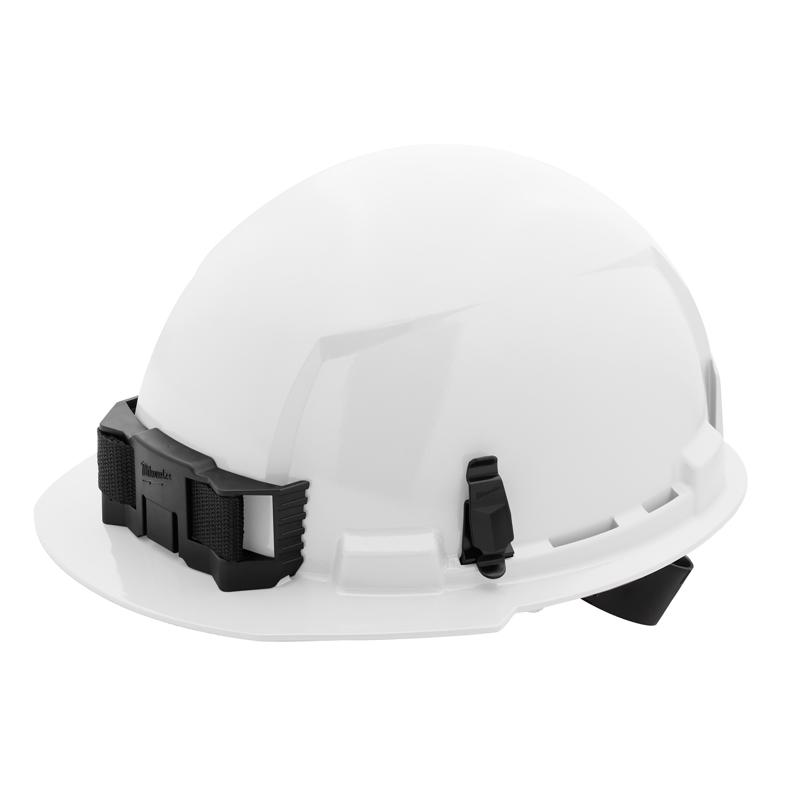 Milwaukee Bolt 4-Point Ratchet Type 1 Class E Non-Vented Front Brim Hard Hat White