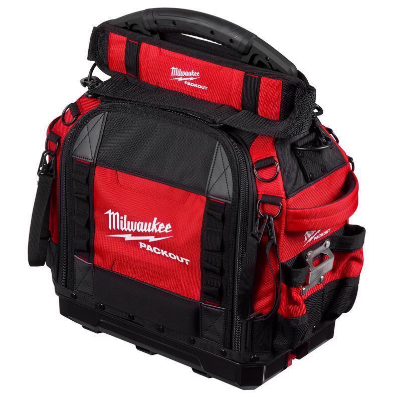 Milwaukee Packout 10 in. W X 19.75 in. H Ballistic 15" Structured Tool Bag 65 pocket Black/Red 1 pc