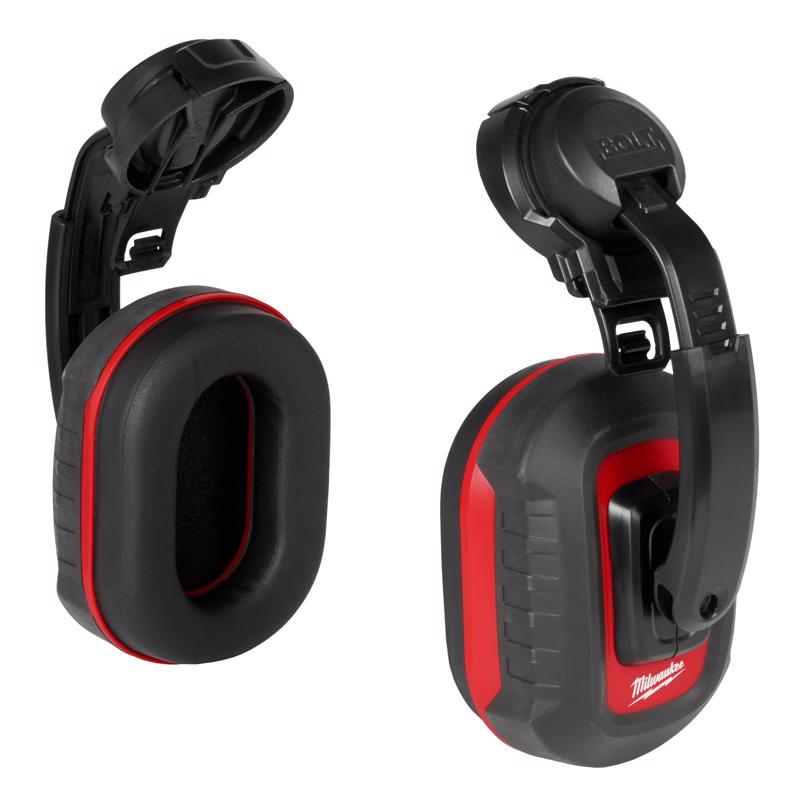 Milwaukee Bolt 24 dB PPE Ear Muffs Black/Red 1 pk