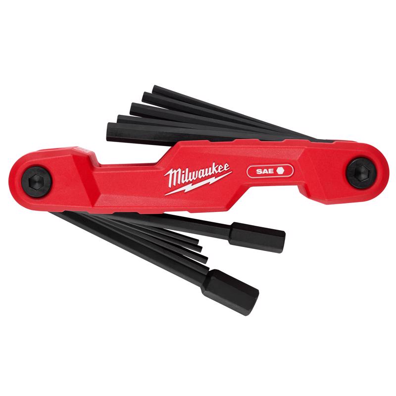 Electrician's Sae Folding Hex Key Set - 11-piece With Comfort Handle