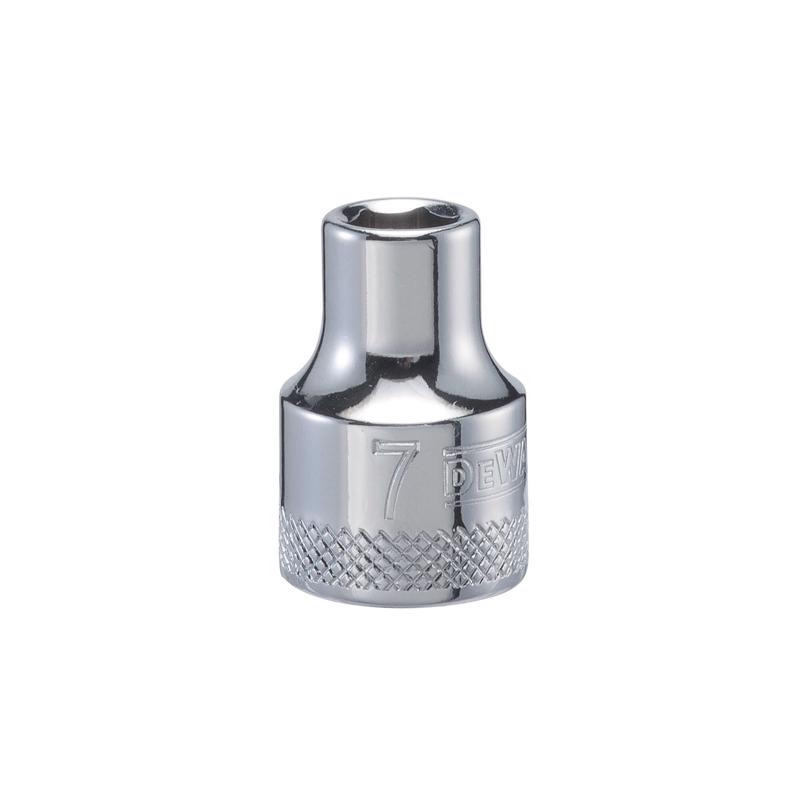 DeWalt 7 mm X 3/8 in. drive Metric 6 Point Socket 1 pc