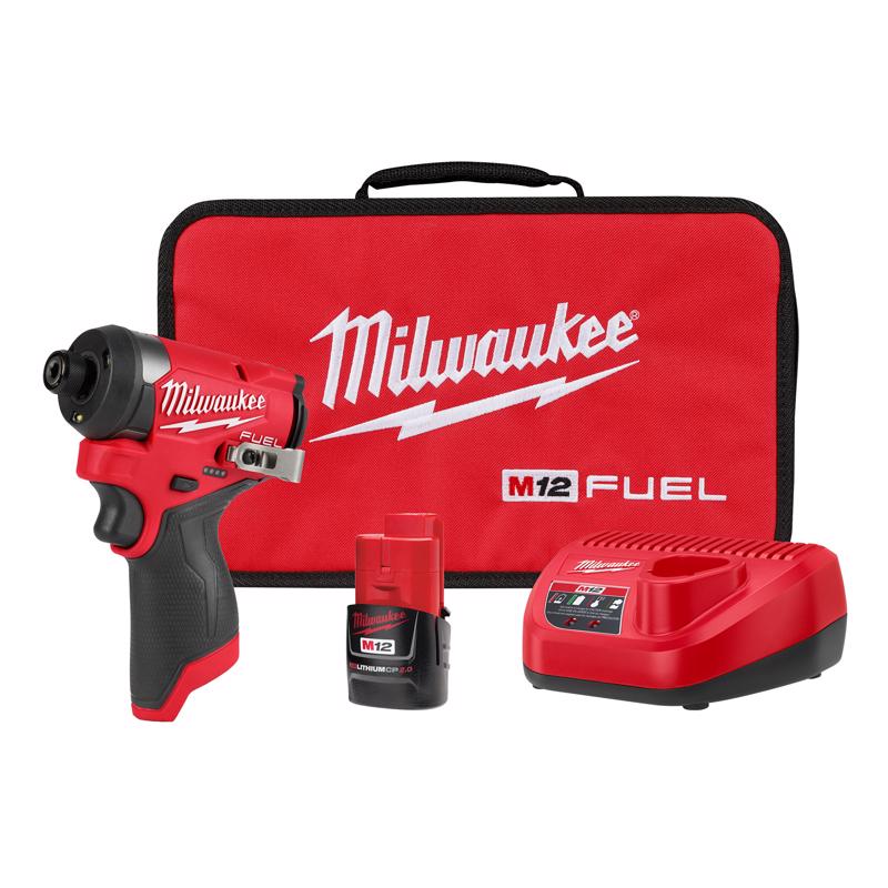 Milwaukee M12 FUEL 1/4 in. Brushless Impact Driver Kit (Battery & Charger)