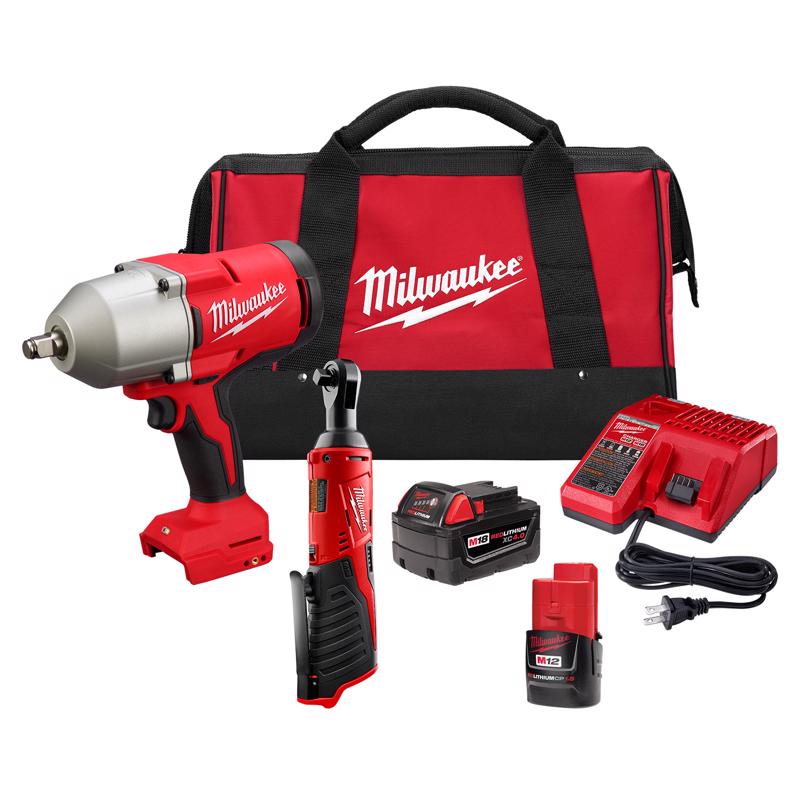Milwaukee 1/2 in. Cordless Brushless High Torque Impact Wrench Kit (Battery & Charger)