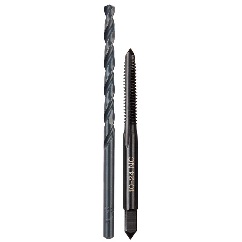 Milwaukee High Carbon Steel SAE NC Plug Tap and Drill Bit Set 2 pc