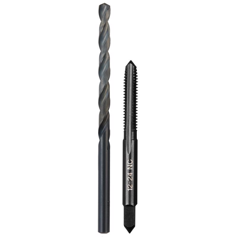 Milwaukee High Carbon Steel SAE NC Plug Tap and Drill Bit Set 2 pc