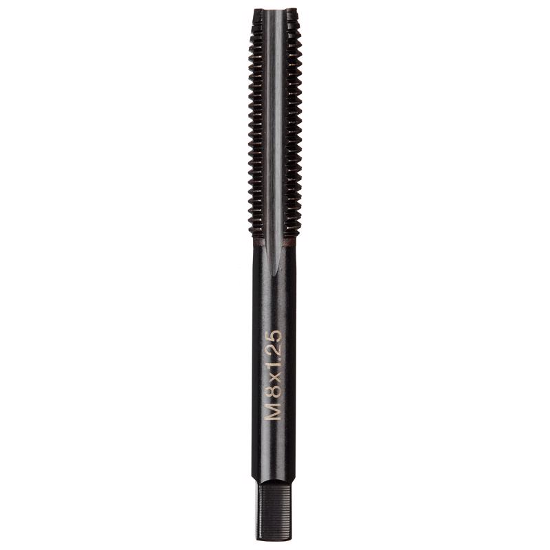 Milwaukee High Carbon Steel Metric Straight Plug Tap M8-1.25 mm 1 pc