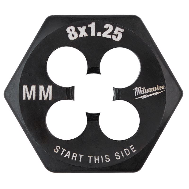 Milwaukee High Carbon Steel Metric Hexagon Die M8-1.25 mm 1 pc