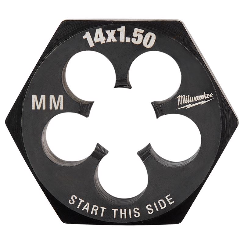 Milwaukee High Carbon Steel Metric Hexagon Die M14-1.5 mm 1 pc