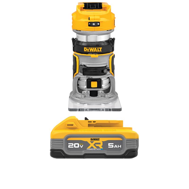 DeWalt Router and POWERSTACK Battery Bundle