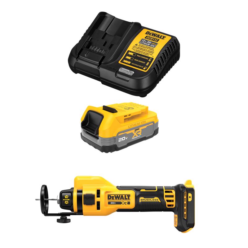DeWalt Battery Starter Kit and Drywall Cut Out Tool Bundle
