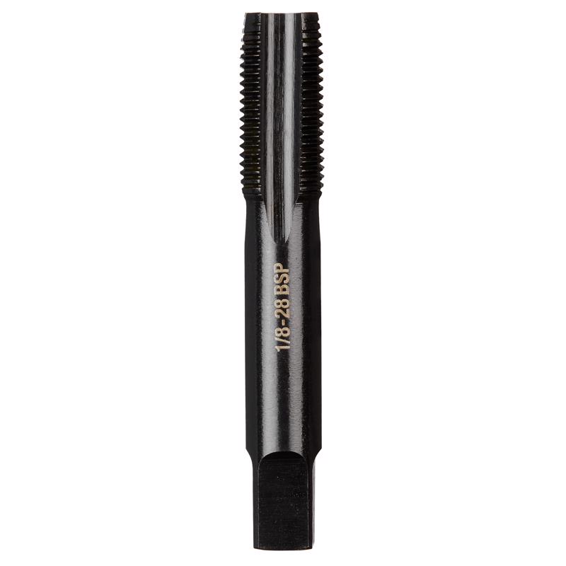 Milwaukee High Carbon Steel SAE Straight Taper Tap 1/8-28 BSP 1 pc