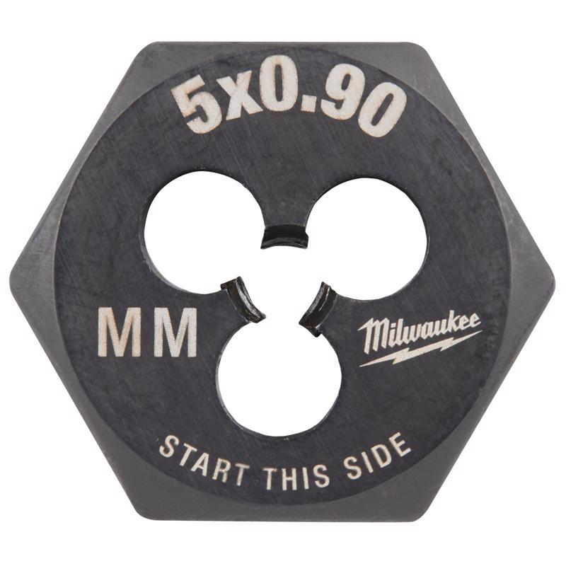 Milwaukee High Carbon Steel Metric Hexagon Die M5-0.9 mm 1 pc