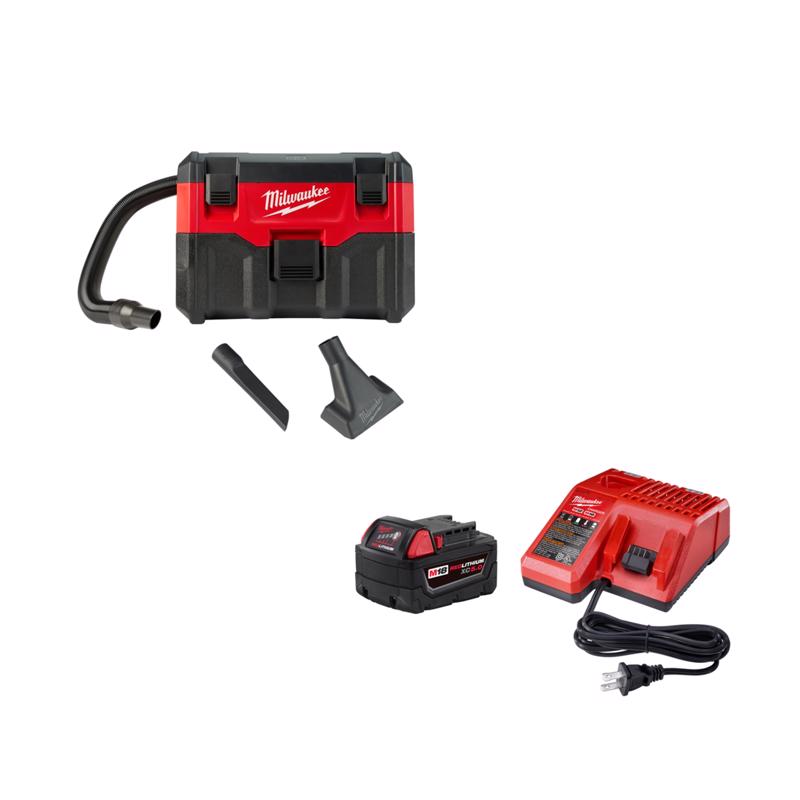 M18 Wet Dry Vac w 5Ah Battery & Charger Kit