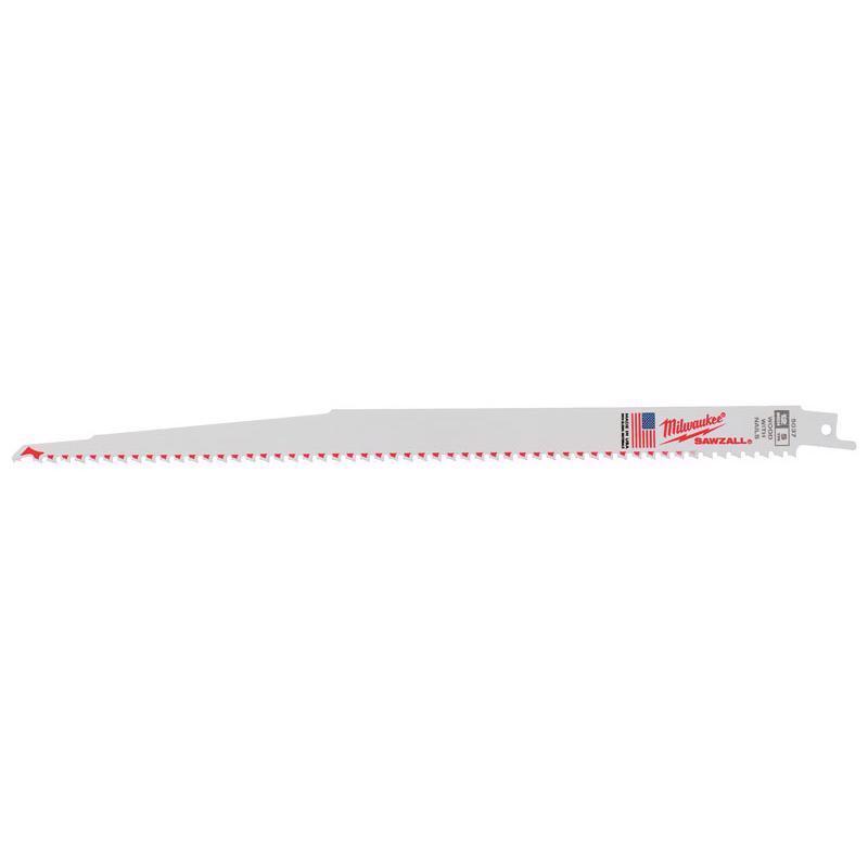 Milwaukee Sawzall 12 in. Bi-Metal Thin Kerf Reciprocating Saw Blade 5 TPI 5 pk