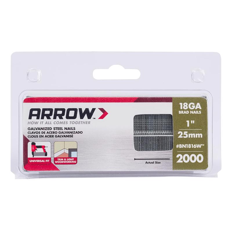 Arrow BN1816WCS 1-Inch White Nail Brad, 2000 Count Arrow BN1816WCS 1-Inch White Nail Brad, 2000 Count